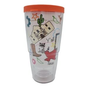 Tervis Texas Tumbler Cup 24oz With Orange Lid New